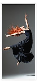 Poster pour porte Danseuse avec les cheveux rouges