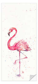 Deursticker Sierlijke flamingo - Sillier Than Sally