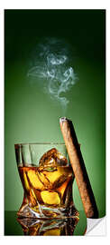 Door sticker Cigar on the rocks