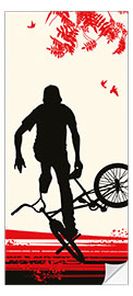 Door sticker BMX in Autumn