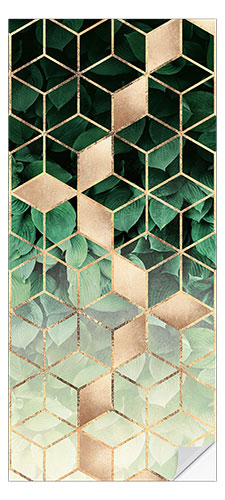 Dørtapet Leaves and cubes