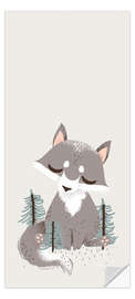 Door sticker Animal friends - The wolf - Kanzilue