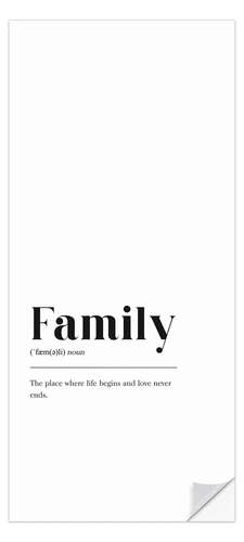 Door sticker Family definition