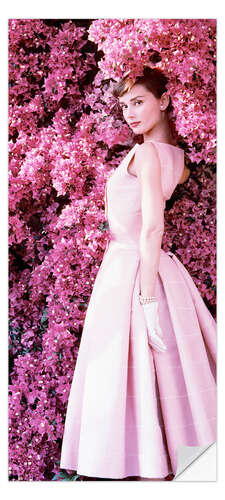 Sticker pour porte Audrey Hepburn en robe de soirée