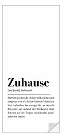 Door sticker Home definition (German) - aemmi
