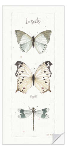 Sticker pour porte Butterflies and Dragonfly XIV