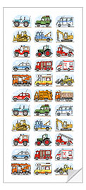 Dørtapet Alle mine biler - Hugos Illustrations