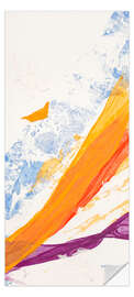 Door sticker Abstract Waves of Washi Orange - Jan Sullivan Fowler