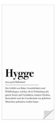 Deursticker Hygge definitie (Duits)