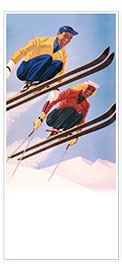 Deurposter Ski Jumpers