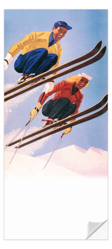 Door sticker Ski Jumpers