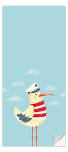 Deursticker Captain Seagull