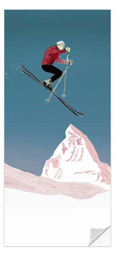 Deursticker Ski Jump