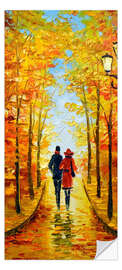 Door sticker Autumn Walk in the Park IV - Olha Darchuk