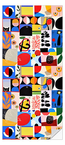 Dørtapet A love story - geometric composition