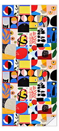 Dørtapet A love story - geometric composition - Sophie Duplain