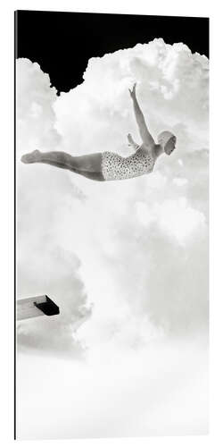 Gallery print High diver in the clouds, 1950s