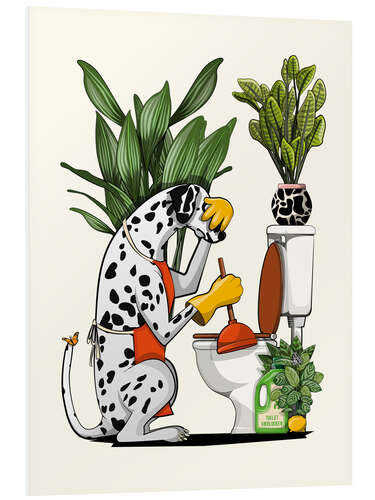 Tableau en PVC Dalmatian Unblocking Toilet