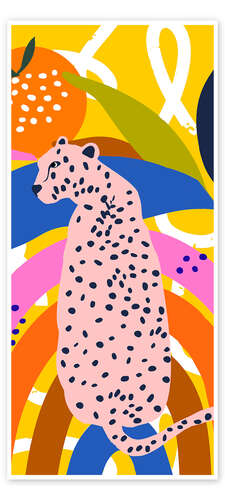 Türposter Leopard Somewhere over the Rainbow