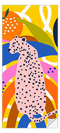 Deursticker Leopard Somewhere over the Rainbow - 83 Oranges