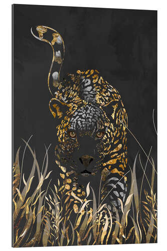 Gallery print Gold Jaguar in the Black Grass