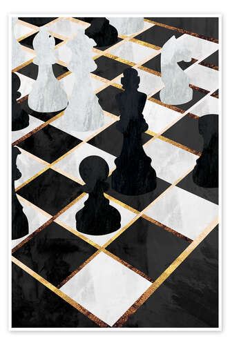 Poster Golden Chess Set