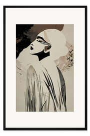 Gerahmter Kunstdruck Japanisches Frauenportrait