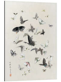 Magnettafel Schmetterlinge &amp; Falter (Detail) II - Katsushika Hokusai