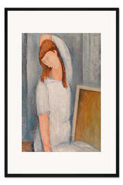 Gerahmter Kunstdruck Jeanne Hébuterne, posiertes Porträt