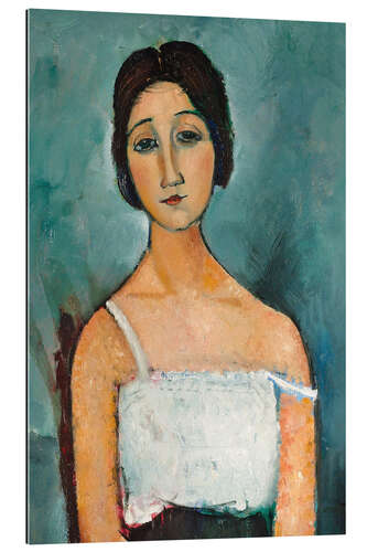 Quadro em plexi-alumínio Christina, Portrait of a Young Woman in White