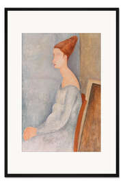 Gerahmter Kunstdruck Jeanne Hébuterne sitzend
