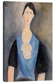 Canvas print Portrait of a Young Woman in Blue