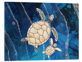 Galleriprint Golden Turtles I