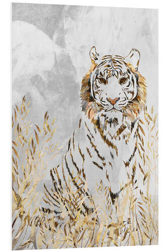 Foam board print Tiger in the Golden Grass