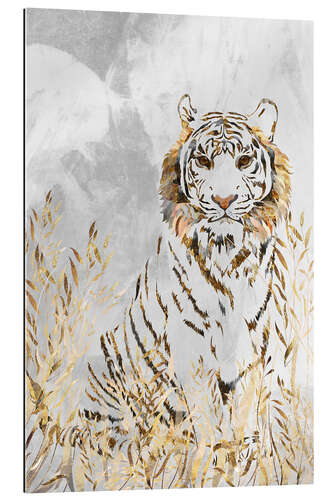 Tableau en plexi-alu Tiger in the Golden Grass