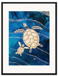 Gerahmter Kunstdruck Goldschildkröten II