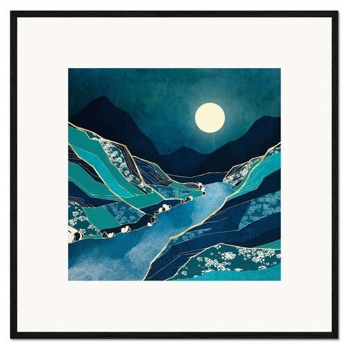 Impression artistique encadrée Spring River Night