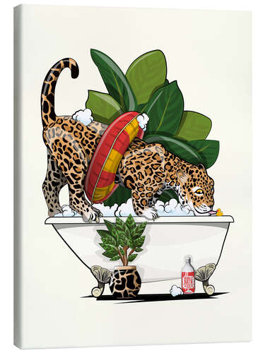 Canvas print Jaguar Wild Cat in the Bathroom