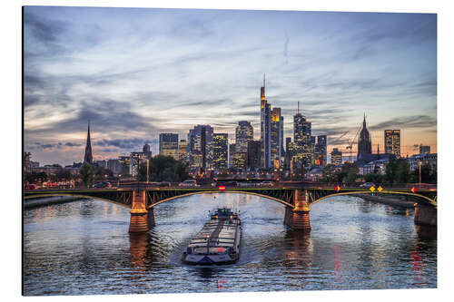 Aluminiumsbilde Skyline Frankfurt am Main