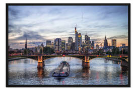 Gerahmter Kunstdruck Skyline Frankfurt am Main