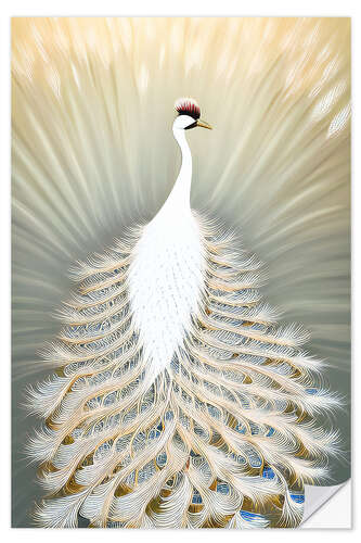 Wall sticker Japanese Peacock I