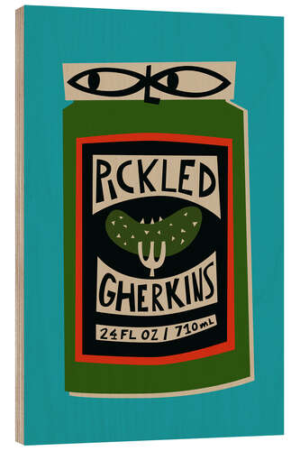 Tableau en bois Pickled Gherkins