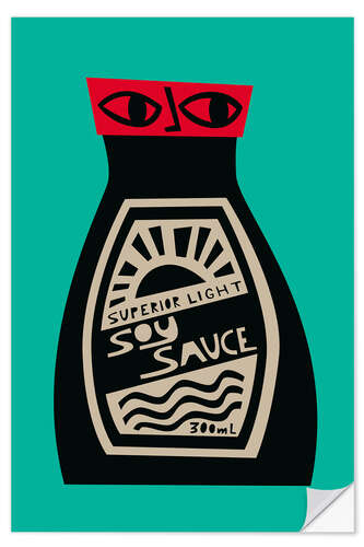 Selvklebende plakat Soy Sauce