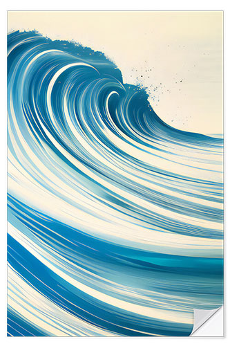 Sticker mural Japanese Ocean Wave