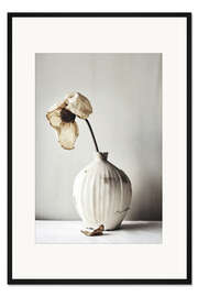 Gerahmter Kunstdruck Weiße Keramik IV