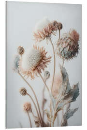 Tableau en aluminium Pastel colored dried flowers