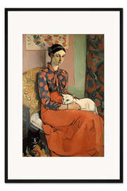 Gerahmter Kunstdruck Norma und Katzen