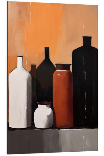 Aluminium print Still Life With Big Bottles