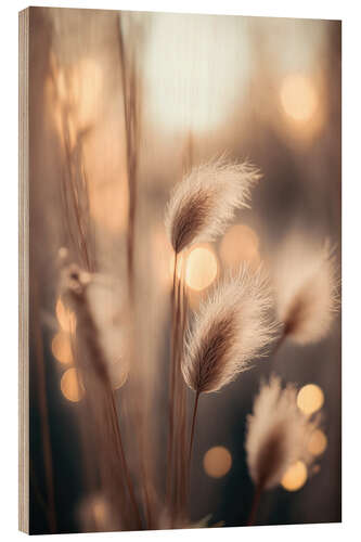 Tableau en bois Pampas grass