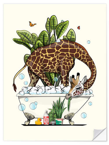 Wandsticker Giraffen-Wellness